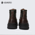 ABINITIO Chinese Oem Comfortable Male Men Warm Winter Leather Boots Shoes